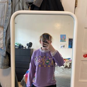 Purple mock neck top